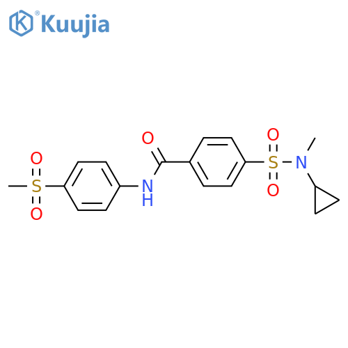 4-cyclopropyl(methyl)sulfamoyl-N-(4-methanesulfonylphenyl)benzamide structure