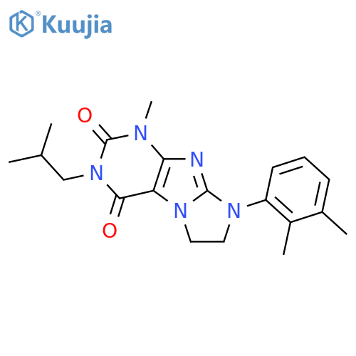 8-(2,3-dimethylphenyl)-1-methyl-3-(2-methylpropyl)-1H,2H,3H,4H,6H,7H,8H-imidazo1,2-gpurine-2,4-dione structure