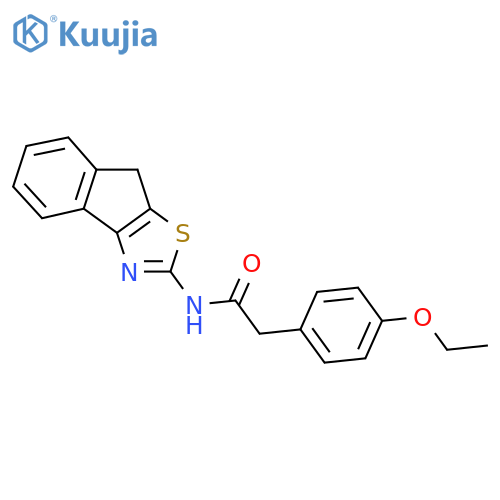 2-(4-ethoxyphenyl)-N-{8H-indeno1,2-d1,3thiazol-2-yl}acetamide structure