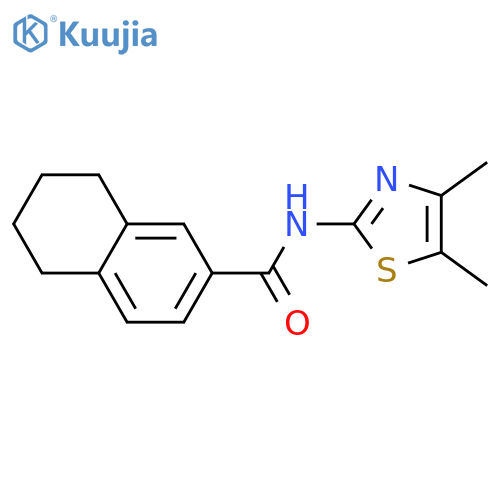 N-(4,5-dimethyl-1,3-thiazol-2-yl)-5,6,7,8-tetrahydronaphthalene-2-carboxamide structure