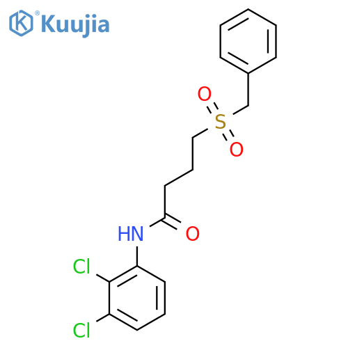 N-(2,3-dichlorophenyl)-4-phenylmethanesulfonylbutanamide structure