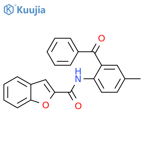 N-(2-benzoyl-4-methylphenyl)-1-benzofuran-2-carboxamide structure