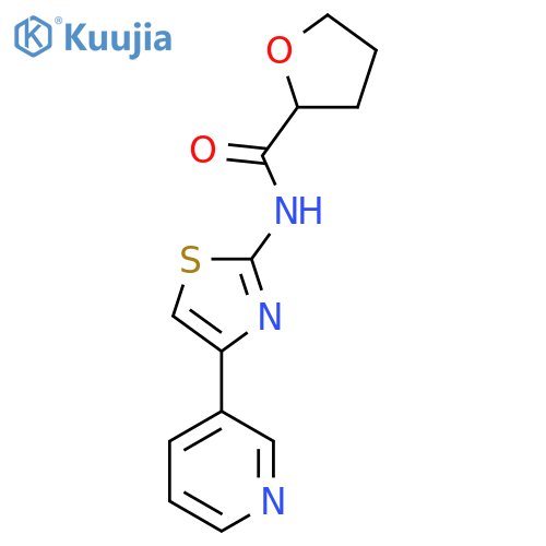 N-4-(pyridin-3-yl)-1,3-thiazol-2-yloxolane-2-carboxamide structure