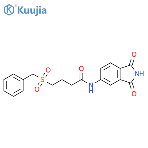 N-(1,3-dioxo-2,3-dihydro-1H-isoindol-5-yl)-4-phenylmethanesulfonylbutanamide structure