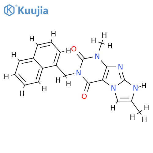 1,7-dimethyl-3-(naphthalen-1-yl)methyl-1H,2H,3H,4H,8H-imidazo1,2-gpurine-2,4-dione structure