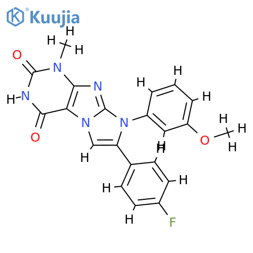 7-(4-fluorophenyl)-8-(3-methoxyphenyl)-1-methyl-1H,2H,3H,4H,8H-imidazo1,2-gpurine-2,4-dione structure