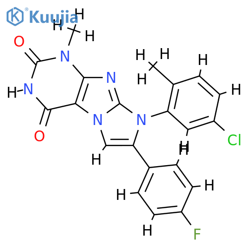 8-(5-chloro-2-methylphenyl)-7-(4-fluorophenyl)-1-methyl-1H,2H,3H,4H,8H-imidazo1,2-gpurine-2,4-dione structure