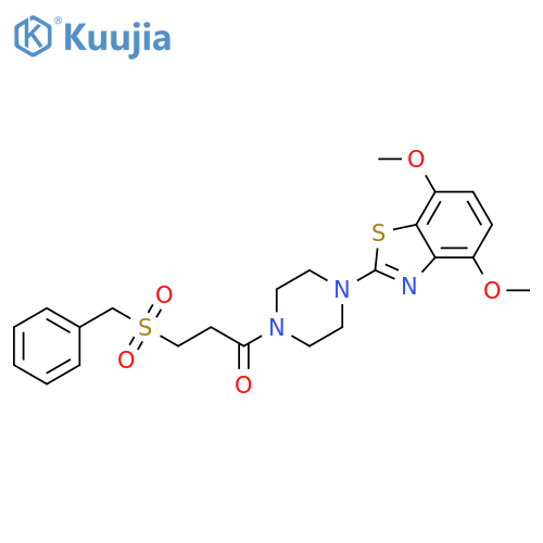 1-4-(4,7-dimethoxy-1,3-benzothiazol-2-yl)piperazin-1-yl-3-phenylmethanesulfonylpropan-1-one structure