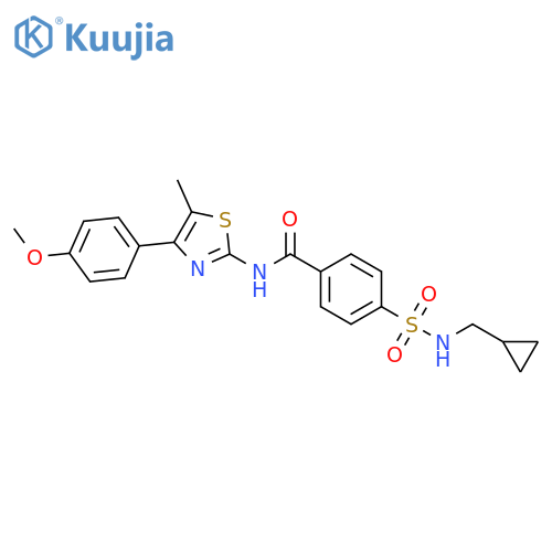 4-cyclopropyl(methyl)sulfamoyl-N-4-(4-methoxyphenyl)-5-methyl-1,3-thiazol-2-ylbenzamide structure