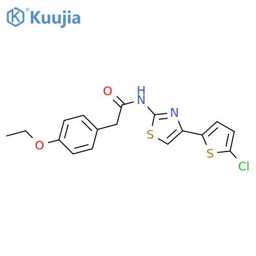 N-4-(5-chlorothiophen-2-yl)-1,3-thiazol-2-yl-2-(4-ethoxyphenyl)acetamide structure