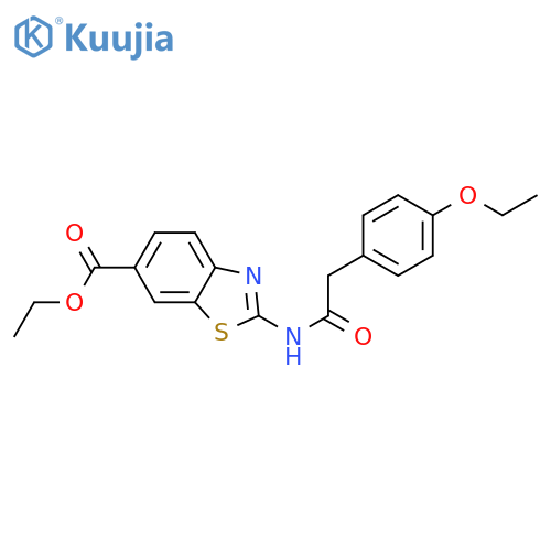ethyl 2-2-(4-ethoxyphenyl)acetamido-1,3-benzothiazole-6-carboxylate structure