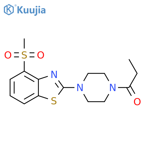1-4-(4-methanesulfonyl-1,3-benzothiazol-2-yl)piperazin-1-ylpropan-1-one structure