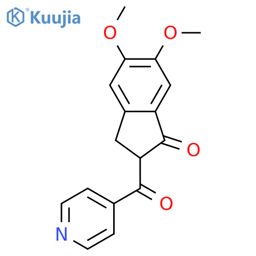 2,3-Dihydro-5,6-dimethoxy-2-(4-pyridinylcarbonyl)-1H-inden-1-one structure