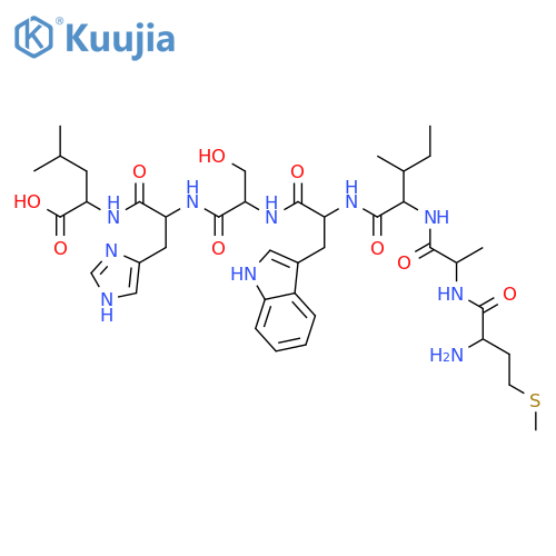 L-Leucine, L-methionyl-L-alanyl-L-isoleucyl-L-tryptophyl-L-seryl-L-histidyl- structure