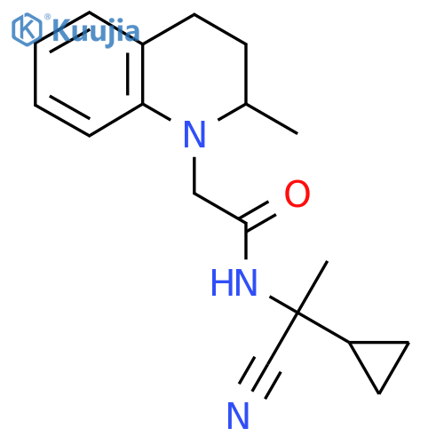 N-(1-cyano-1-cyclopropylethyl)-2-(2-methyl-1,2,3,4-tetrahydroquinolin-1-yl)acetamide structure
