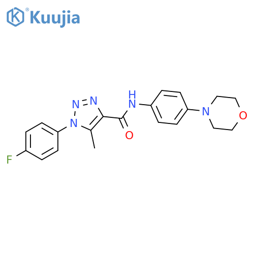 1-(4-fluorophenyl)-5-methyl-N-4-(morpholin-4-yl)phenyl-1H-1,2,3-triazole-4-carboxamide structure