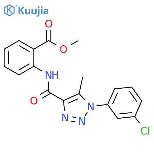 methyl 2-1-(3-chlorophenyl)-5-methyl-1H-1,2,3-triazole-4-amidobenzoate structure