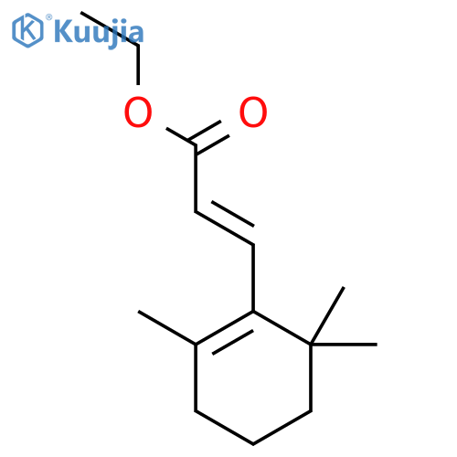 2-Propenoic acid,3-(2,6,6-trimethyl-1-cyclohexen-1-yl)-, ethyl ester structure