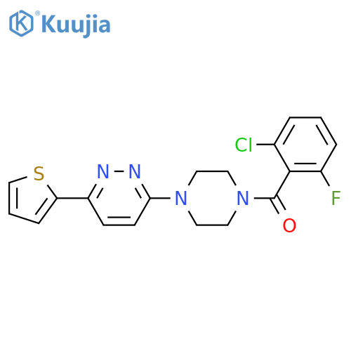 3-4-(2-chloro-6-fluorobenzoyl)piperazin-1-yl-6-(thiophen-2-yl)pyridazine structure