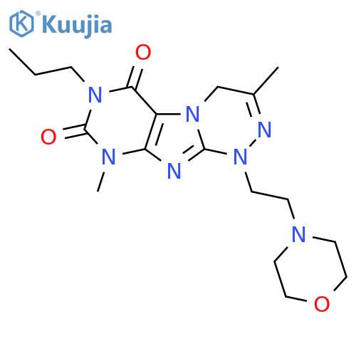 3,9-dimethyl-1-2-(morpholin-4-yl)ethyl-7-propyl-1H,4H,6H,7H,8H,9H-1,2,4triazino4,3-gpurine-6,8-dione structure