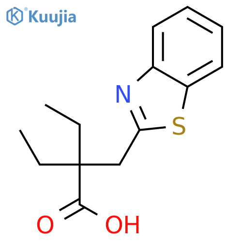 2-(1,3-Benzothiazol-2-ylmethyl)-2-ethylbutanoic acid structure