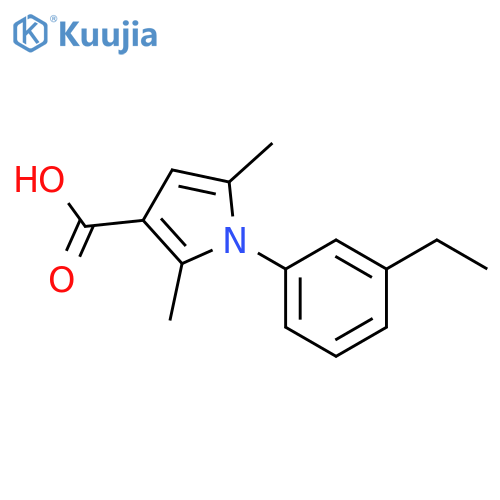 1-(3-ethylphenyl)-2,5-dimethyl-1H-pyrrole-3-carboxylic acid structure