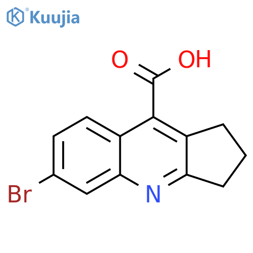 1H-Cyclopenta[b]quinoline-9-carboxylic acid, 6-bromo-2,3-dihydro- structure