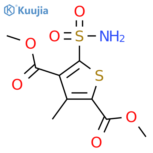 2,4-Dimethyl 3-methyl-5-sulfamoylthiophene-2,4-dicarboxylate structure