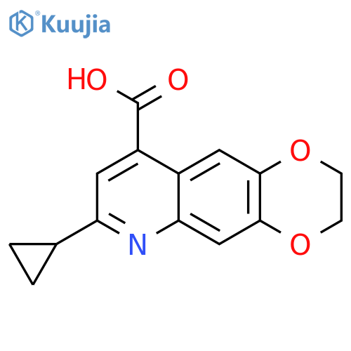 7-cyclopropyl-2H,3H-1,4dioxino2,3-gquinoline-9-carboxylic acid structure