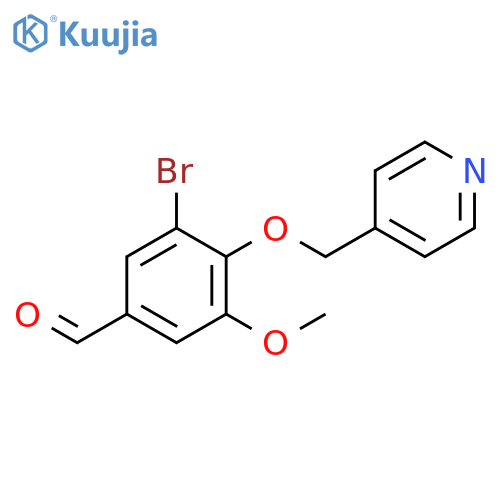 3-bromo-5-methoxy-4-(pyridin-4-yl)methoxybenzaldehyde structure