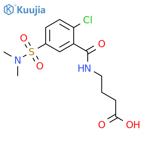 4-{2-chloro-5-(dimethylsulfamoyl)phenylformamido}butanoic acid structure