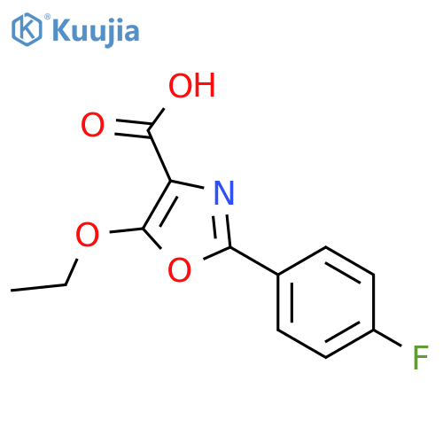 5-ethoxy-2-(4-fluorophenyl)-1,3-oxazole-4-carboxylic acid structure