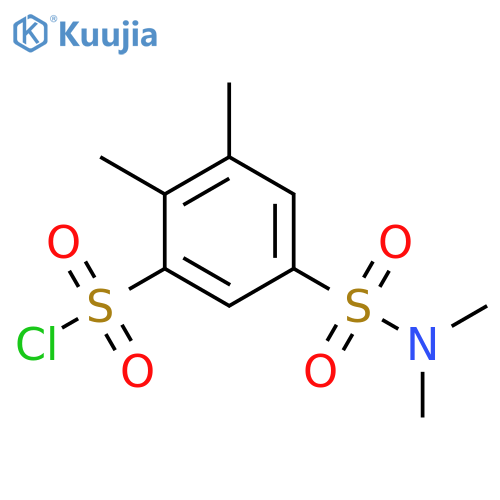 5-(dimethylsulfamoyl)-2,3-dimethylbenzene-1-sulfonyl chloride structure