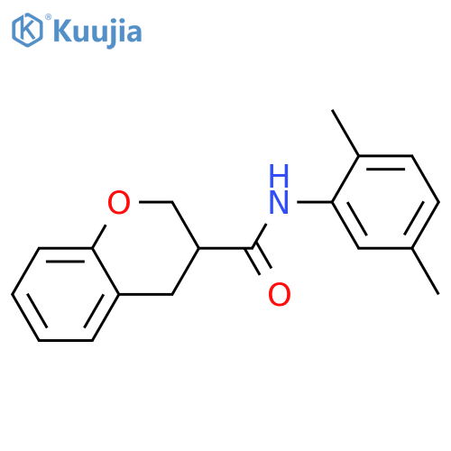 N-(2,5-dimethylphenyl)-3,4-dihydro-2H-1-benzopyran-3-carboxamide structure