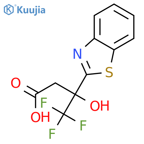 3-(1,3-benzothiazol-2-yl)-4,4,4-trifluoro-3-hydroxybutanoic acid structure