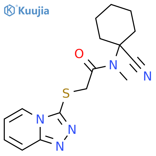 N-(1-cyanocyclohexyl)-N-methyl-2-{[1,2,4]triazolo[4,3-a]pyridin-3-ylsulfanyl}acetamide structure