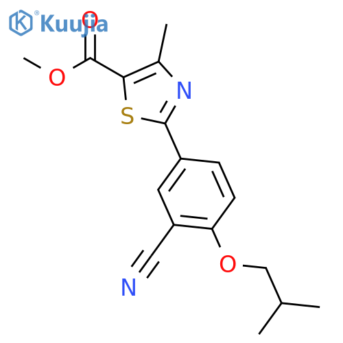 Methyl 2-3-Cyano-4-(2-methylpropoxy)phenyl-4-methylthiazole-5-carboxylate structure