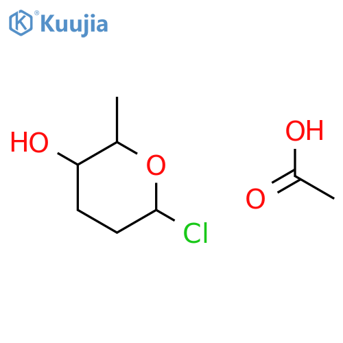 2H-Pyran-3-ol, 6-chlorotetrahydro-2-methyl-, acetate structure