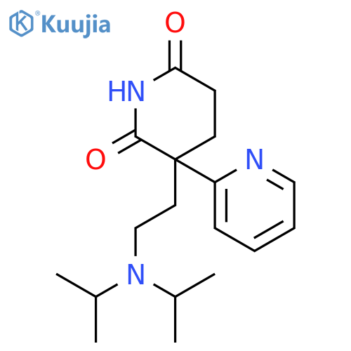 2,6-Piperidinedione, 3-[2-[bis(1-methylethyl)amino]ethyl]-3-(2-pyridinyl)- structure