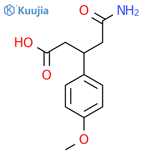 5-Amino-3-(4-methoxyphenyl)-5-oxopentanoic acid structure