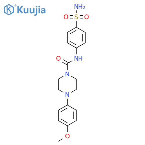 4-(4-methoxyphenyl)-N-(4-sulfamoylphenyl)piperazine-1-carboxamide structure