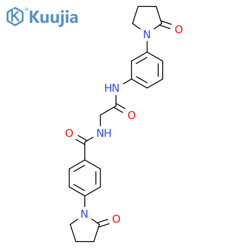N-(2-Oxo-2-((3-(2-oxopyrrolidin-1-yl)phenyl)amino)ethyl)-4-(2-oxopyrrolidin-1-yl)benzamide structure