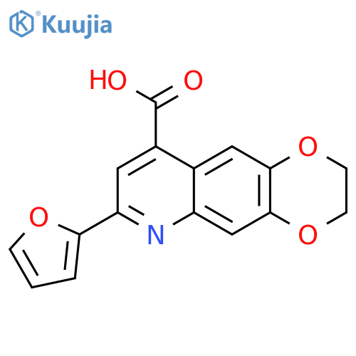 7-(furan-2-yl)-2H,3H-1,4dioxino2,3-gquinoline-9-carboxylic acid structure