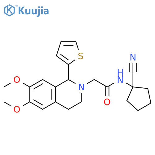 N-(1-Cyanocyclopentyl)-3,4-dihydro-6,7-dimethoxy-1-(2-thienyl)-2(1H)-isoquinolineacetamide structure