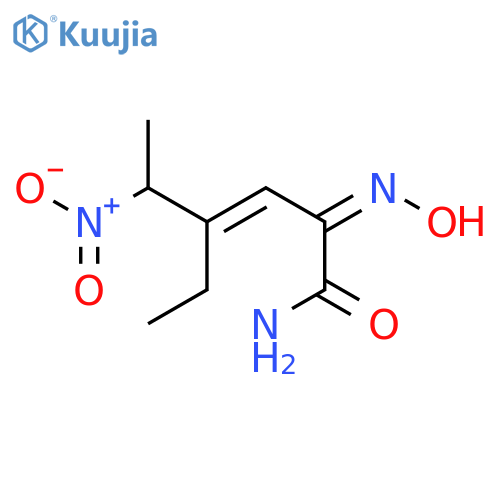 3-Hexenamide,4-ethyl-2-(hydroxyimino)-5-nitro-, (3E)- structure