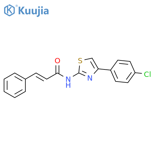(2E)-N-4-(4-chlorophenyl)-1,3-thiazol-2-yl-3-phenylprop-2-enamide structure