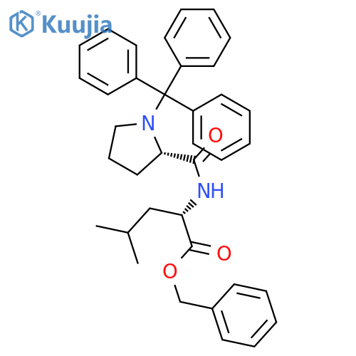 L-Leucine, N-[1-(triphenylmethyl)-L-prolyl]-, phenylmethyl ester structure