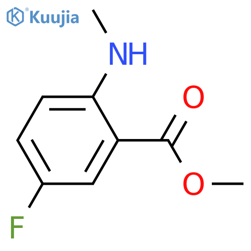 Methyl 5-fluoro-2-(methylamino)benzoate structure