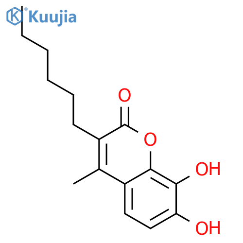 3-Hexyl-7,8-dihydroxy-4-methyl-2H-chromen-2-one structure