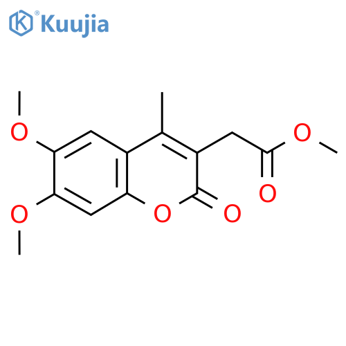methyl 2-(6,7-dimethoxy-4-methyl-2-oxo-2H-chromen-3-yl)acetate structure
